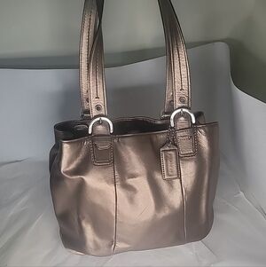 Metallic Bronze Tote Bag